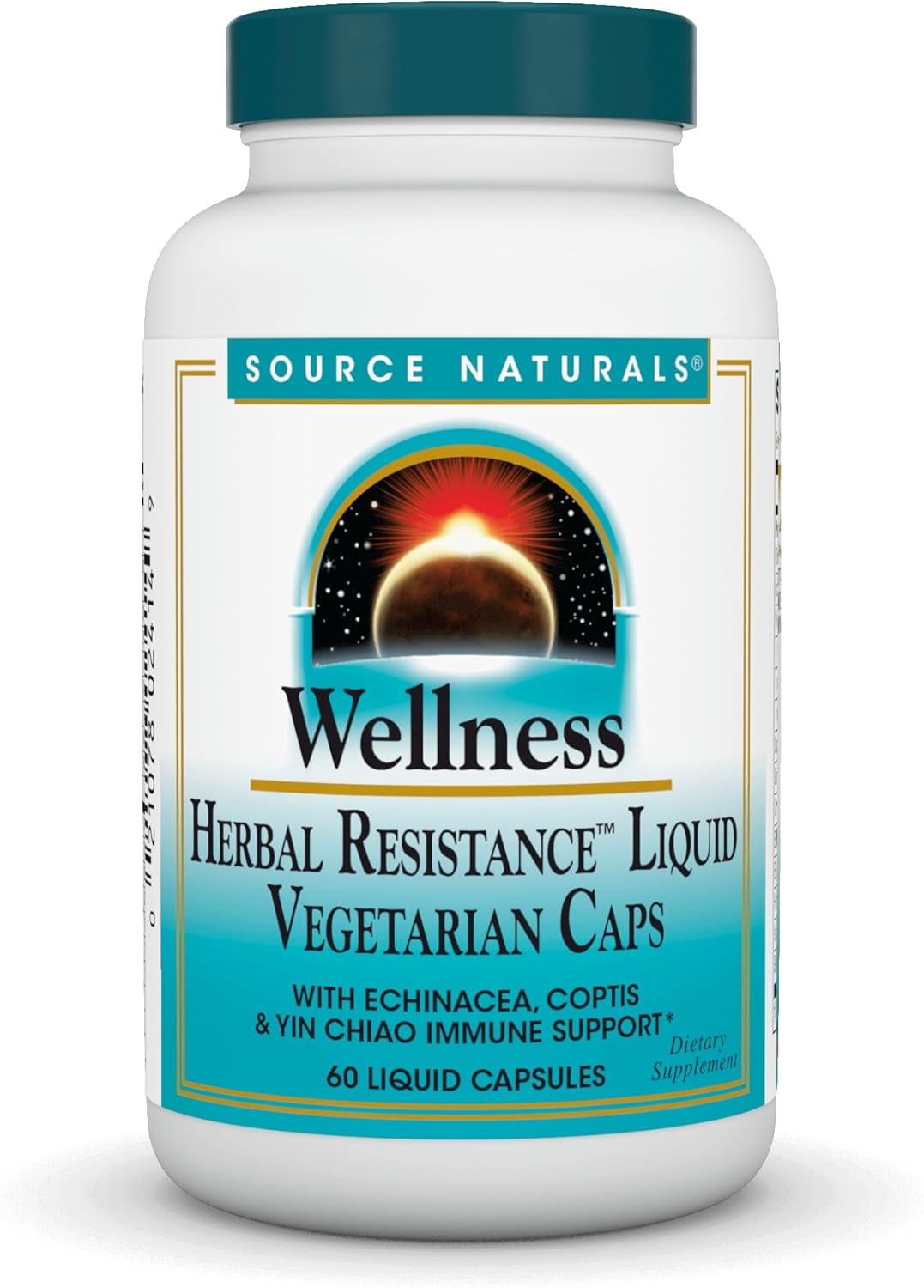 Source Naturals Immune Support Herbal Resistance with Echinacea, Coptis & Yin Chiao - 60 Capsules