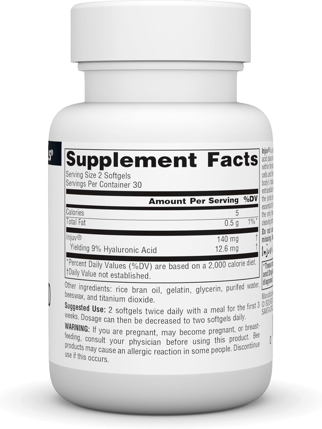 Source Naturals Injuv Hyaluronic Acid Softgels - 70mg, 60 Count