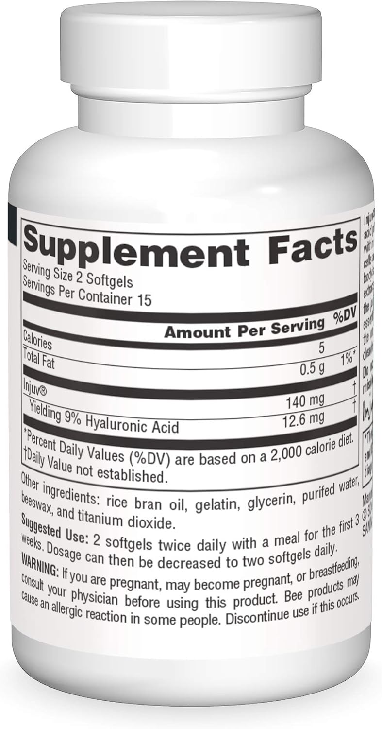 Source Naturals Injuv Hyaluronic Acid Softgels - 70mg, 30 Count