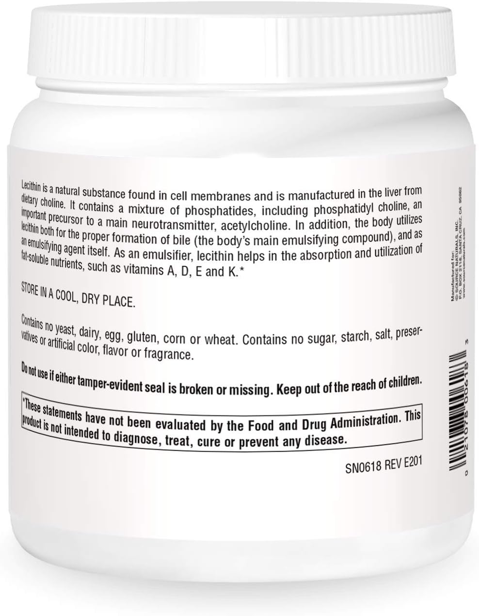Source Naturals Lecithin 1200 mg Softgels - Natural Emulsifier Supplement with 500 Softgels