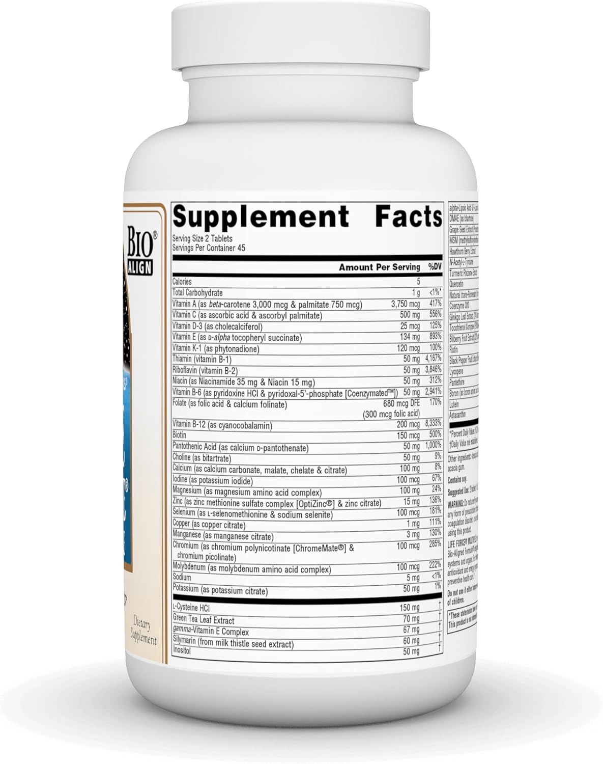Source Naturals Life Force Multiple No Iron Energy Activator Daily Vitamin - 90 Tablets