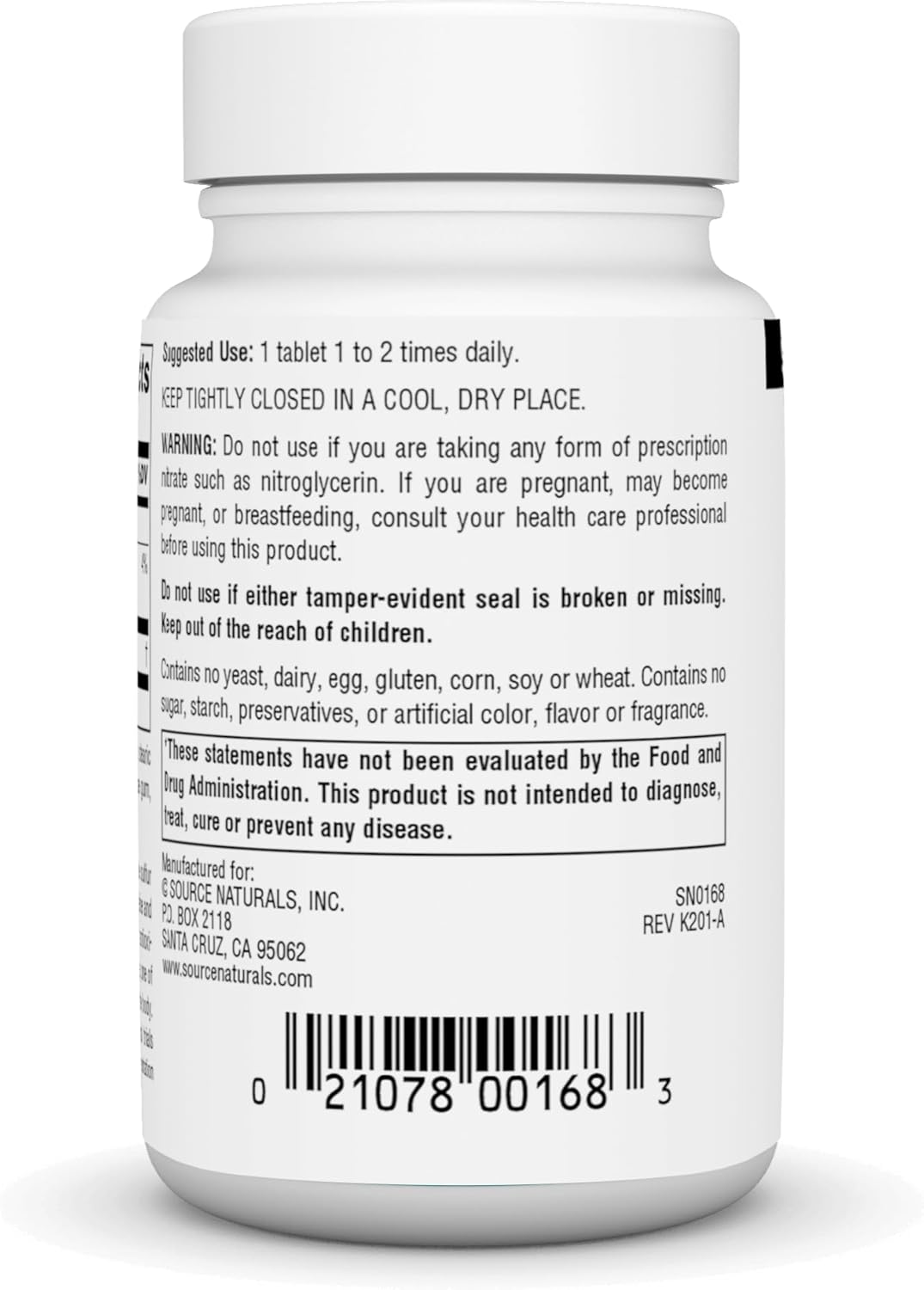 Source Naturals N-Acetyl Cysteine 1000mg Antioxidant Tablets for Respiratory Health - 30 Count