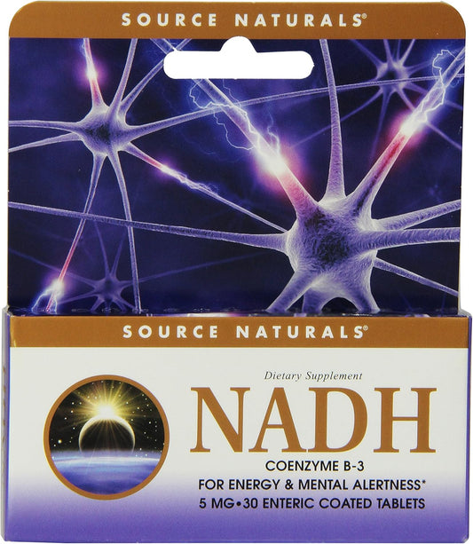SOURCE NATURALS Nadh 5 Mg Enteric Coated Tablets - 30 Count - Natural Energy Support