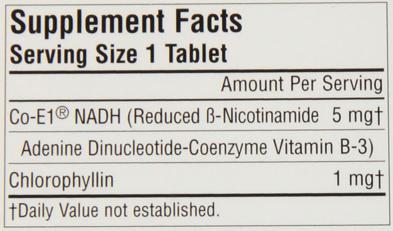 SOURCE NATURALS Nadh 5 Mg Enteric Coated Tablets - 30 Count - Natural Energy Support