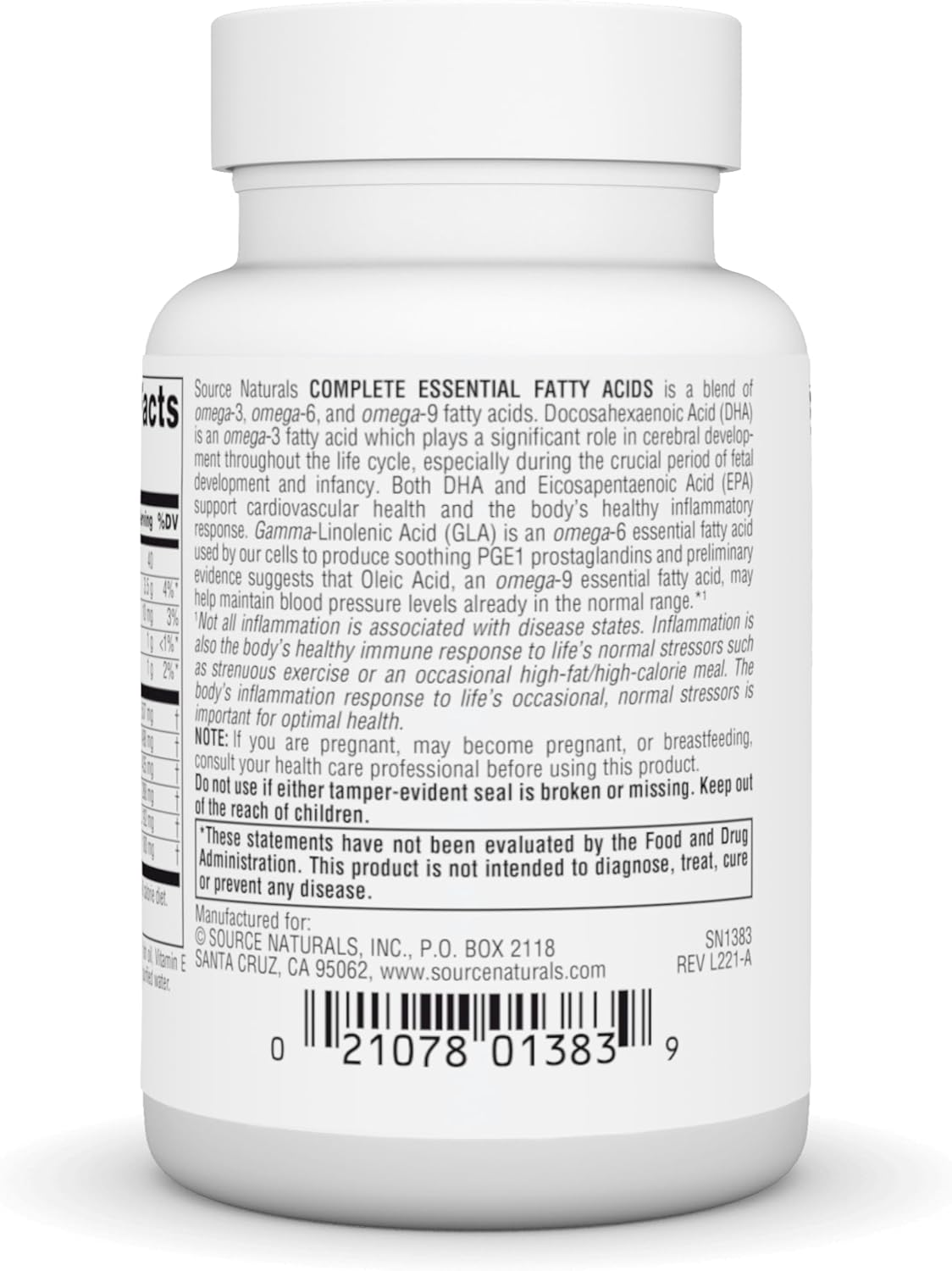 Source Naturals Omega 3 6 9 EFA Complex Softgels - Complete Essential Fatty Acids Supplement