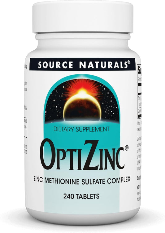 Source Naturals OptiZinc Zinc Methionine Sulfate Complex - 240 Tablets Dietary Supplement for Immune Support
