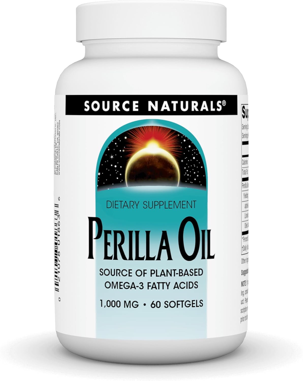 Source Naturals Perilla Oil Softgels - 1000mg Plant-Based Omega-3 Fatty Acids - 60 Count