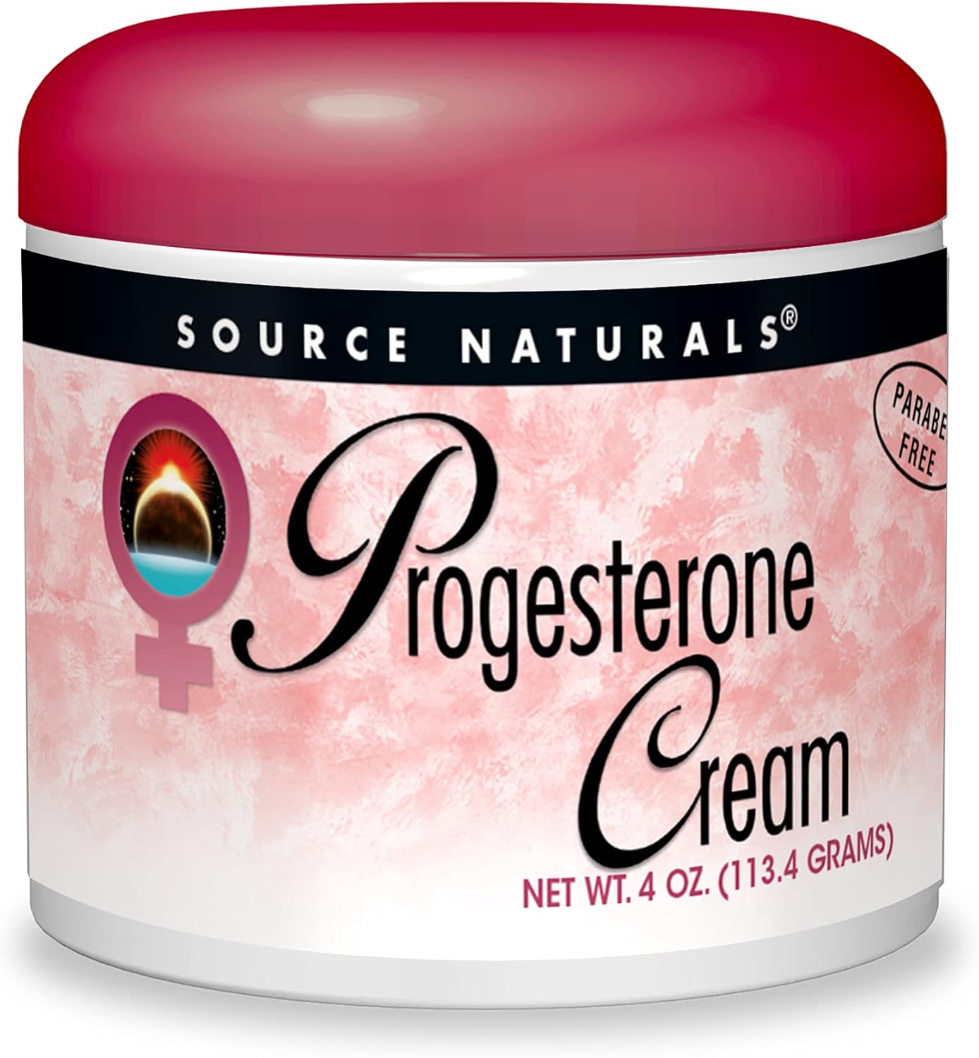 Source Naturals Progesterone Cream - Natural Women's Health Support - Paraben-Free Formula - 4 oz Jar