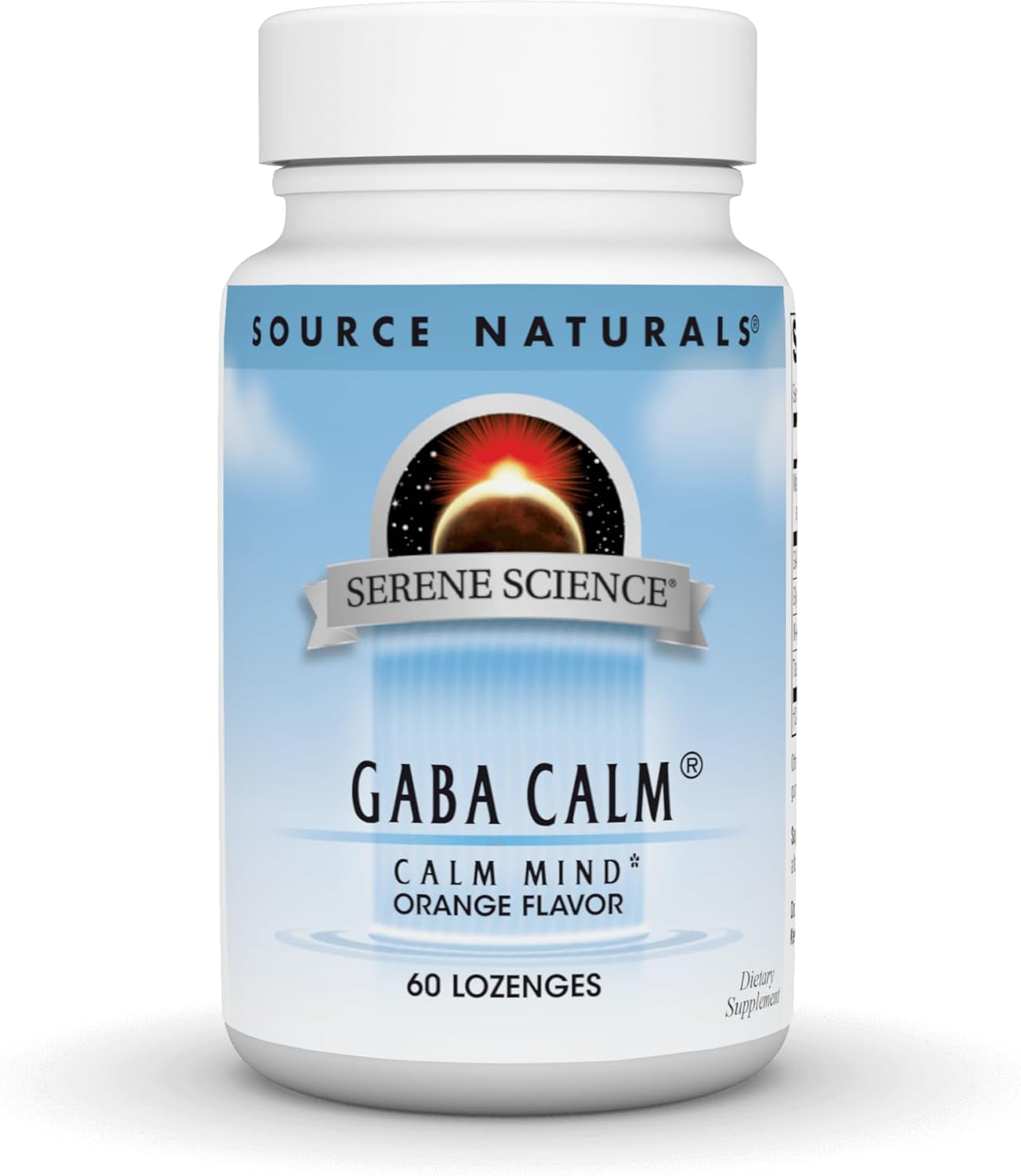 Source Naturals Serene Science GABA Calm Lozenges - Orange Flavor for Calming Mood - 60 Quick-Dissolving Tablets