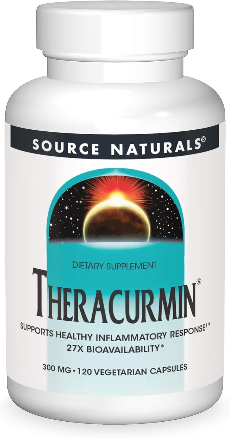 Source Naturals Theracurmin 300 mg - 120 Vegetarian Capsules for Healthy Inflammatory Response