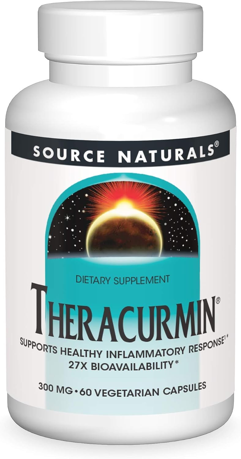 Source Naturals Theracurmin 300mg, Vegetarian Capsules for Healthy Inflammatory Response - 60 Count