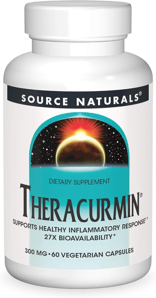 Source Naturals Theracurmin 300mg, Vegetarian Capsules for Healthy Inflammatory Response - 60 Count
