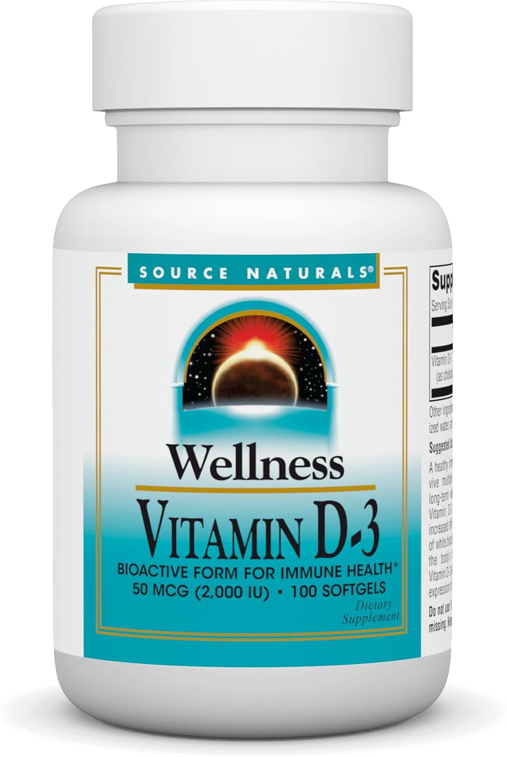 Source Naturals Wellness Vitamin D-3 for Immune Health, Bioactive Formula