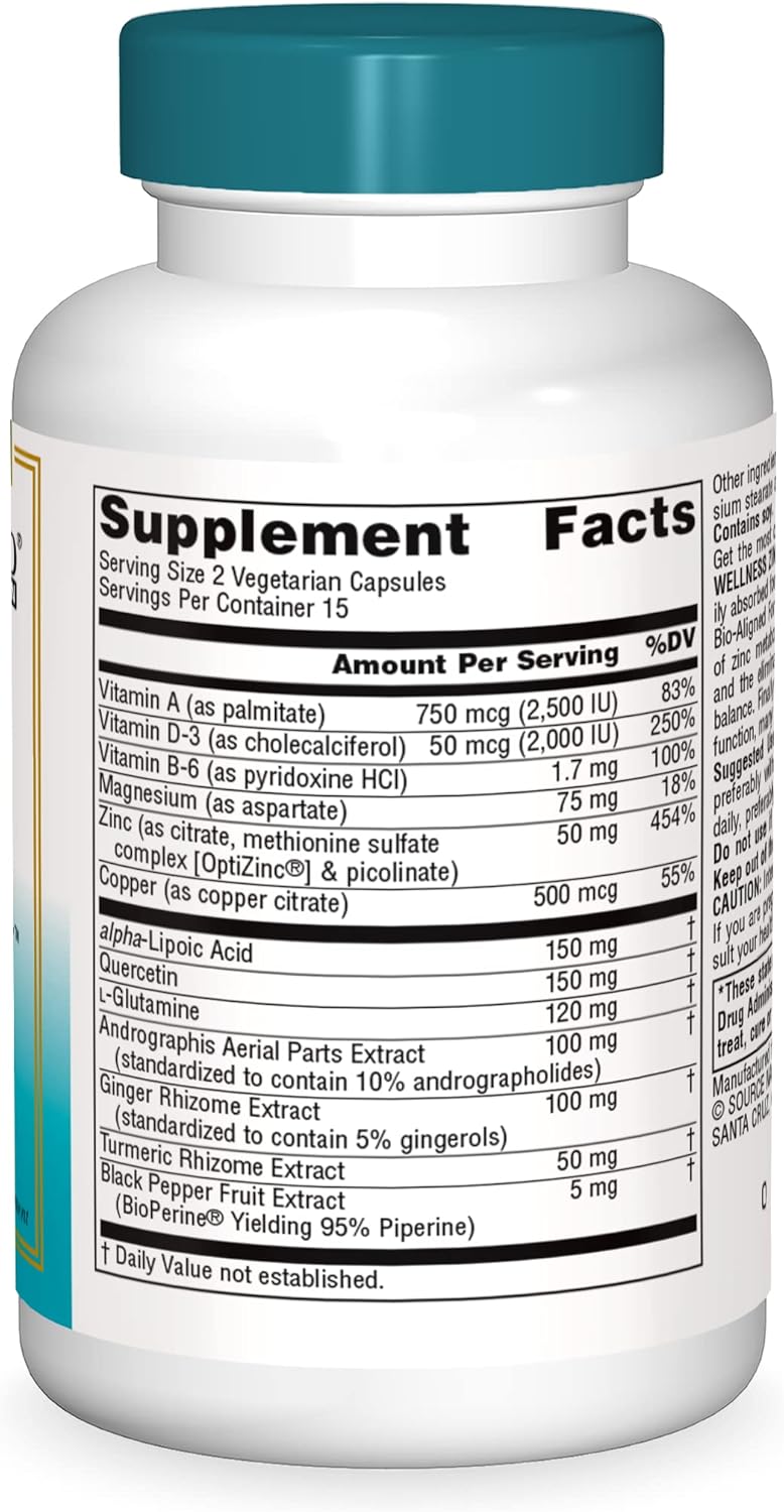 Source Naturals Wellness ZincMunity Capsules - 50 mg Zinc for Immune Health - Vegetarian Formula - Supports Absorption, Metabolism, and Utilization