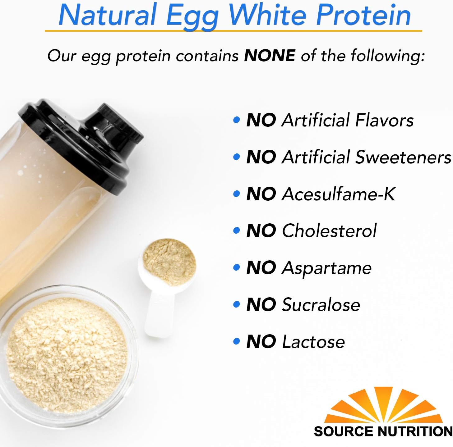 Source Nutrition TradeKing 1 lb Dairy Free Egg White Protein Powder - 25g Protein, Build Lean Muscle, Milk Chocolate Flavor