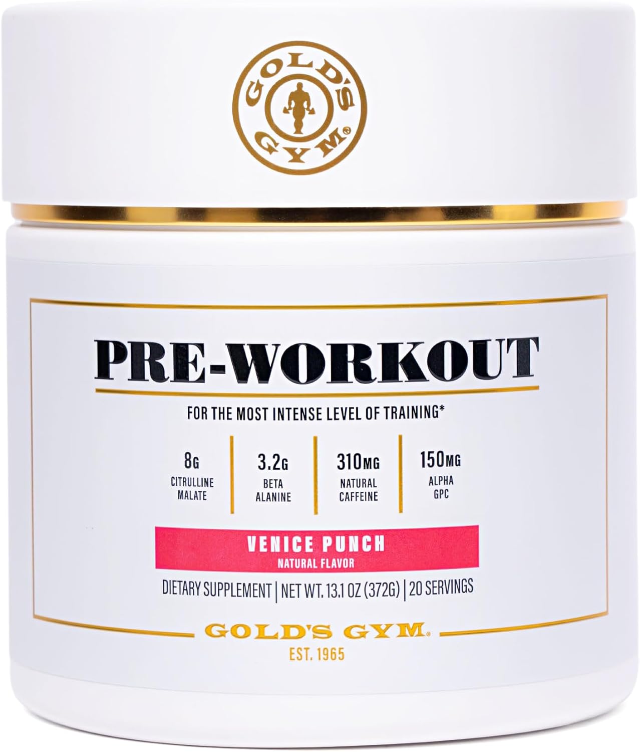 Soy-Free Vegan Pre-Workout Powder with Green Coffee Bean Caffeine - 20 Servings