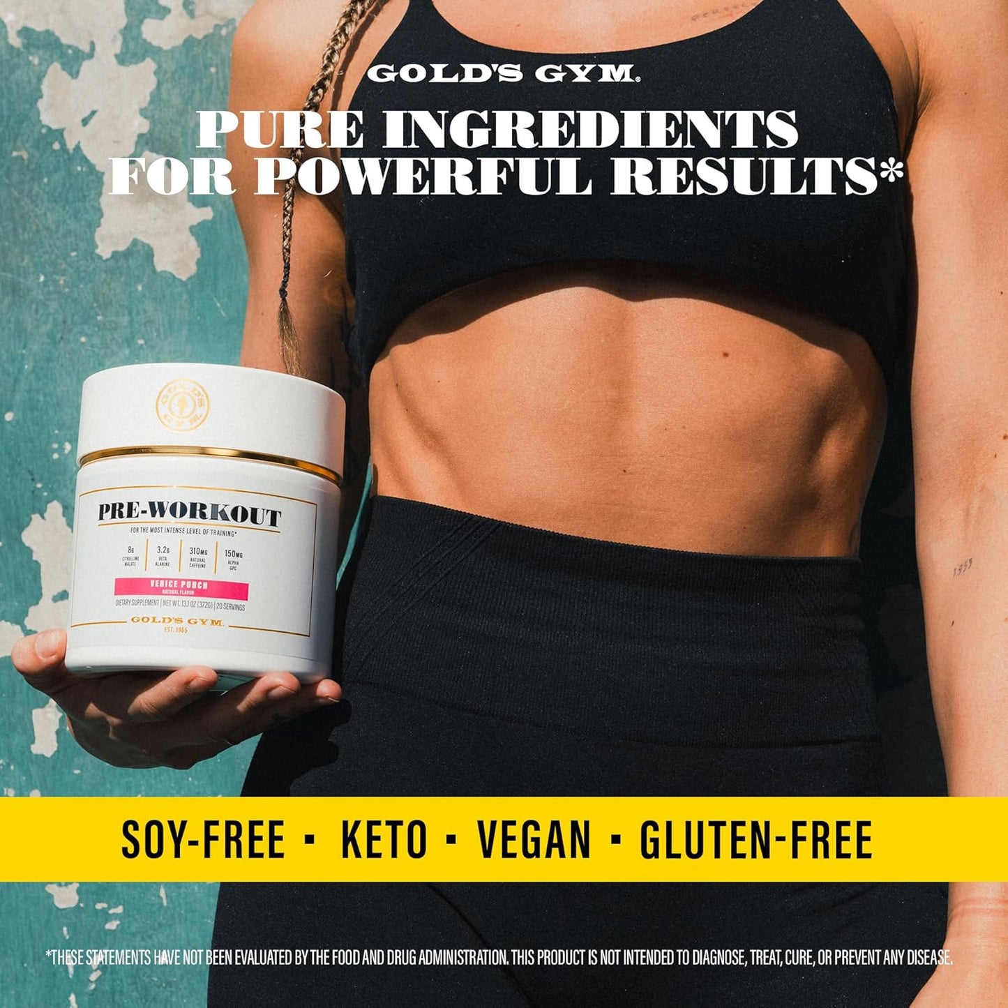 Soy-Free Vegan Pre-Workout Powder with Green Coffee Bean Caffeine - 20 Servings