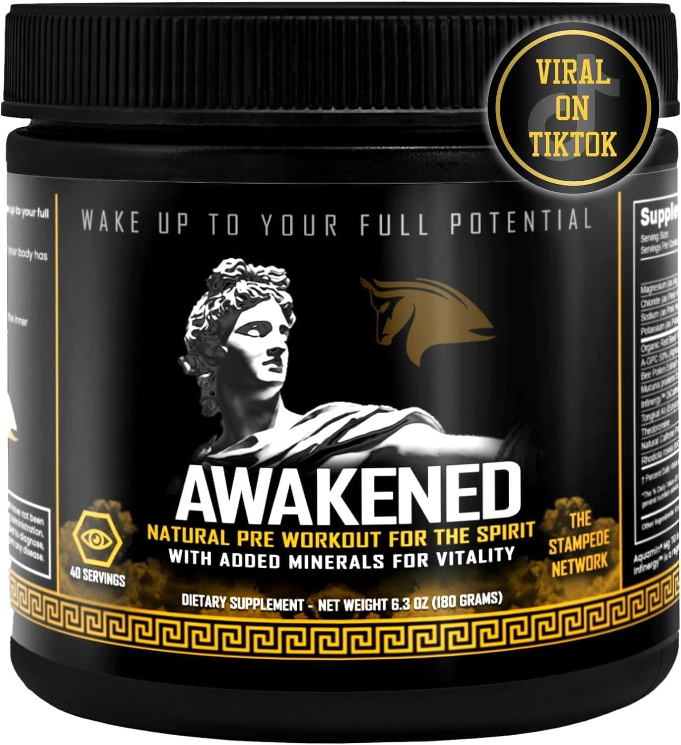 Spartan Bee Bread Brand Natural Pre Workout Powder with 12-in-1 Formula for Conscious Energy Boost - Bee Pollen + N.O. Booster - Mucuna Pruriens, Tongkat Ali, Rhodiola - 40 Servings