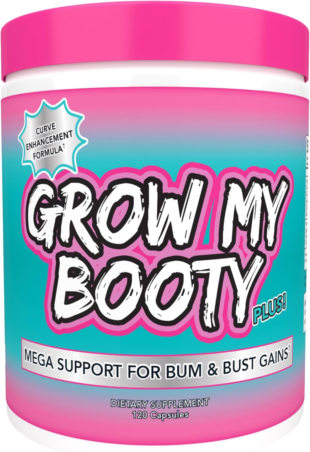 SPAZMATIC Booty Boost Plus Butt Enhancement Pills - Mega Growth Formula for Fast Glute and Bust Enhancement