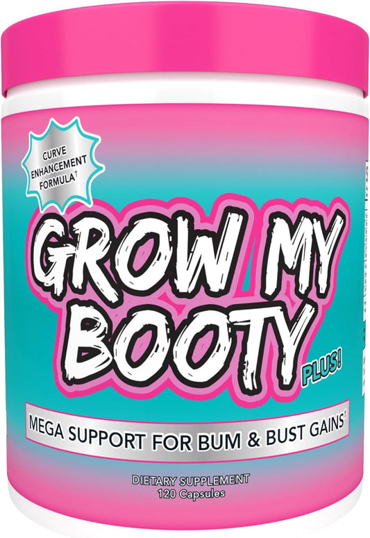 SPAZMATIC Booty Boost Plus Butt Enhancement Pills - Mega Growth Formula for Fast Glute and Bust Enhancement