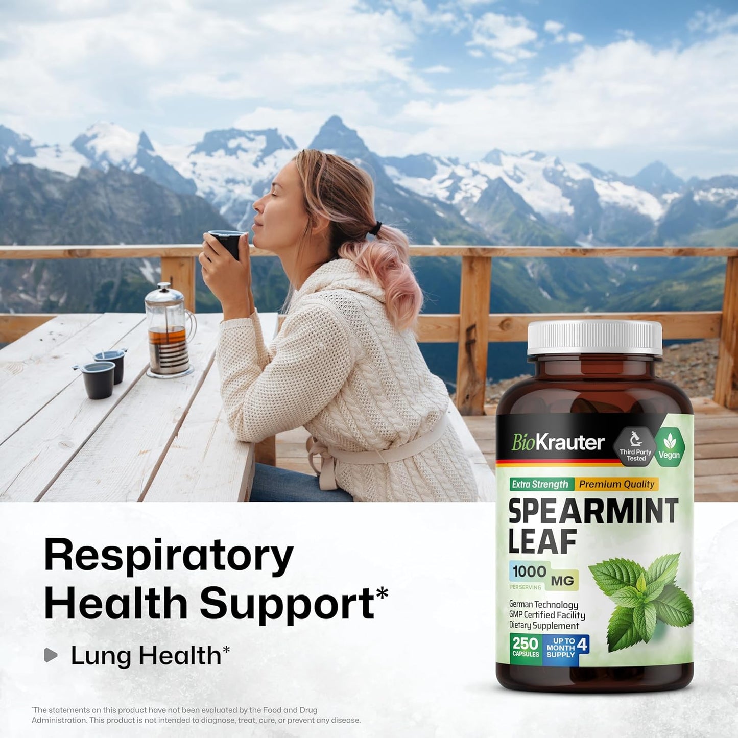 Spearmint Capsules and Hyaluronic Acid Gummies Bundle - 250 Capsules + 60 Gummies