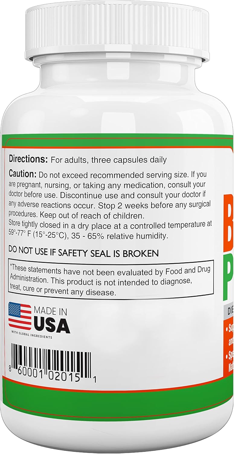 Spectra Vitamins Brain Power Capsules with Ginkgo Biloba & Gotu Kola for Memory & Focus - 60 Count