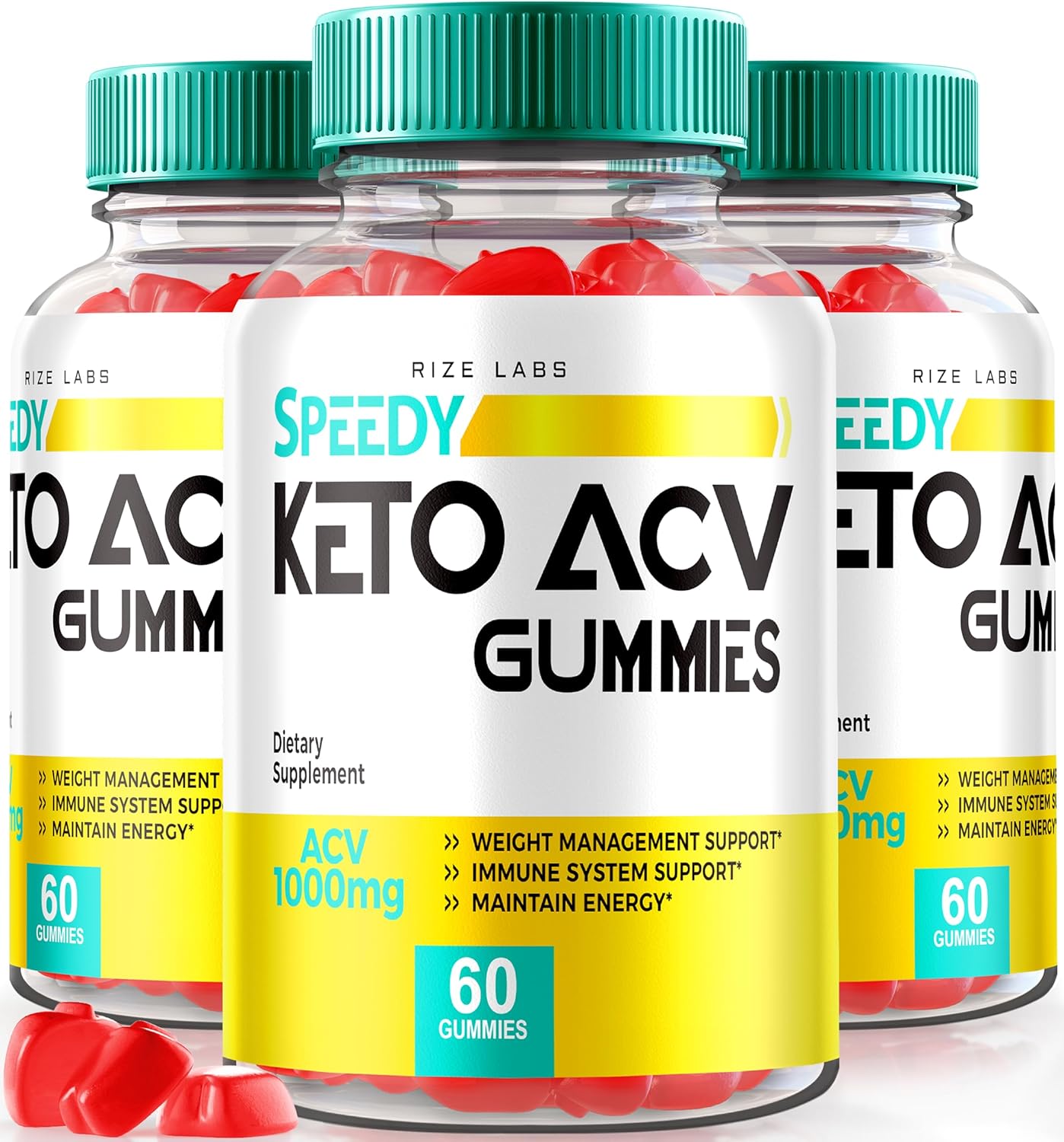 Speedy Extreme Keto Plus ACV Gummy with Apple Cider Vinegar 2000mg for Advanced Slimming Formula - 180 Gummies