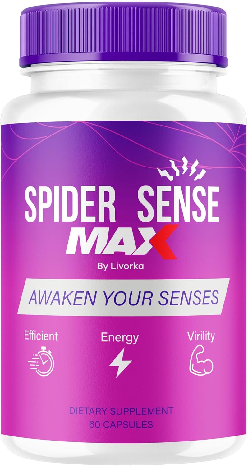 Spider Sense Max Pills for Men - Natural Supplement with 60 Capsules for 1 Month