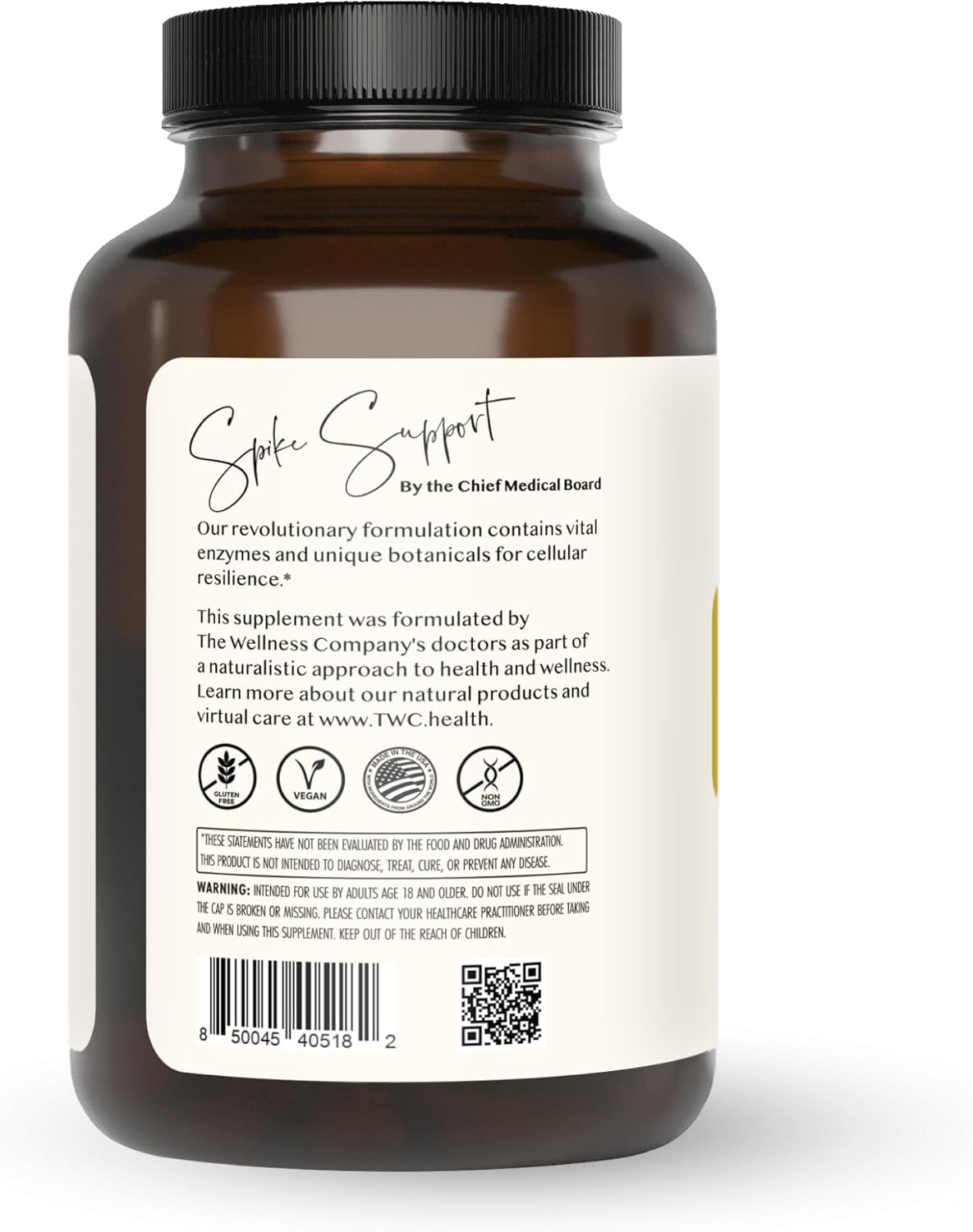 Spike Support Supplement with Nattokinase for Immune Support | 120 ct (2 Month Supply) | Non-GMO, Vegan, Gluten Free