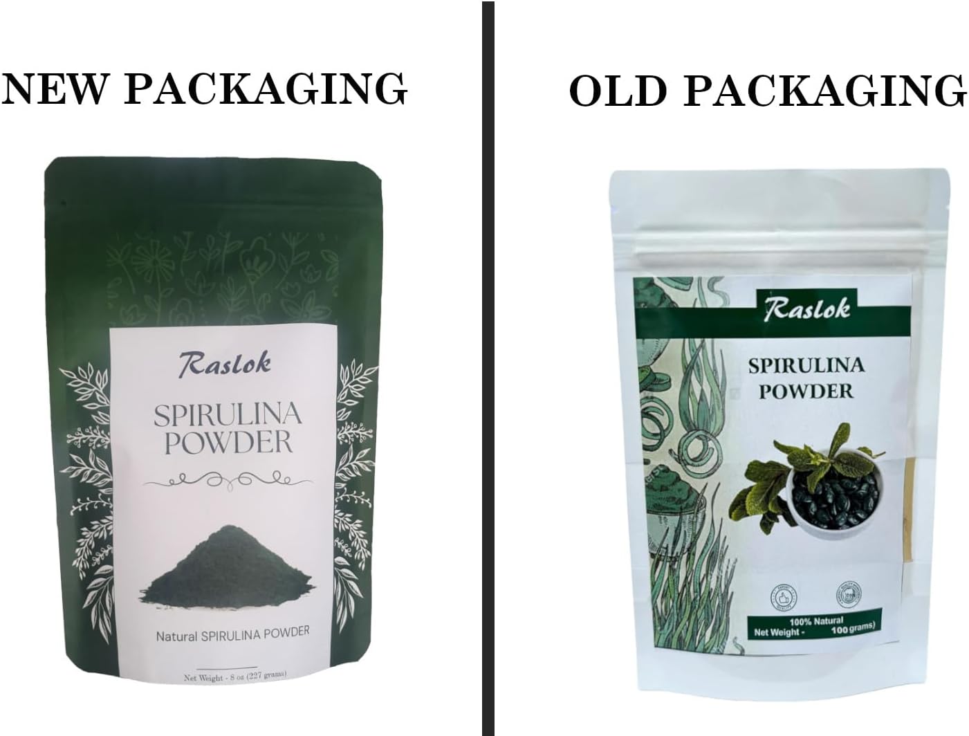 Spirulina Powder 8 Oz - Pure, Non-GMO, Rich in Vegan Protein - Immune Support and Antioxidants - No Fillers