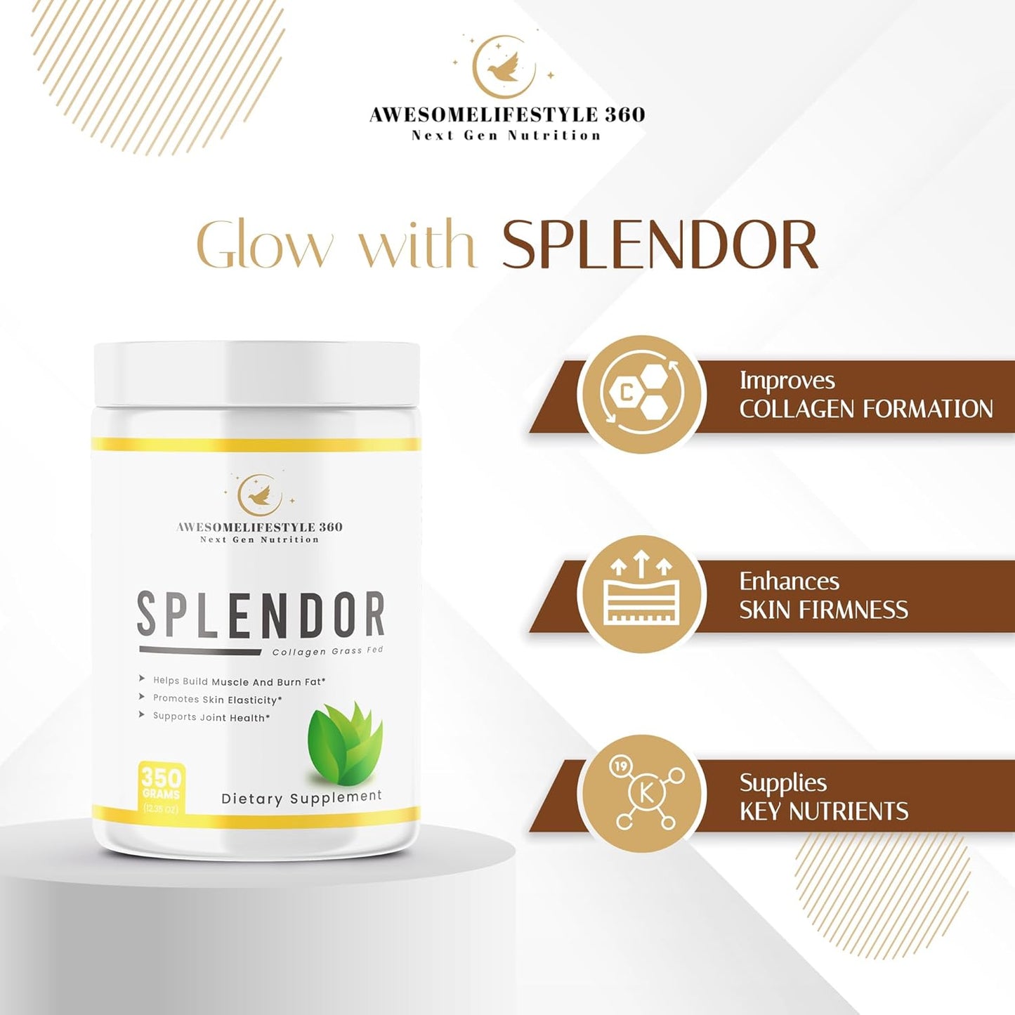 Splendor Grass-Fed Collagen Peptides Powder for Next Gen Nutrition & Lifestyle