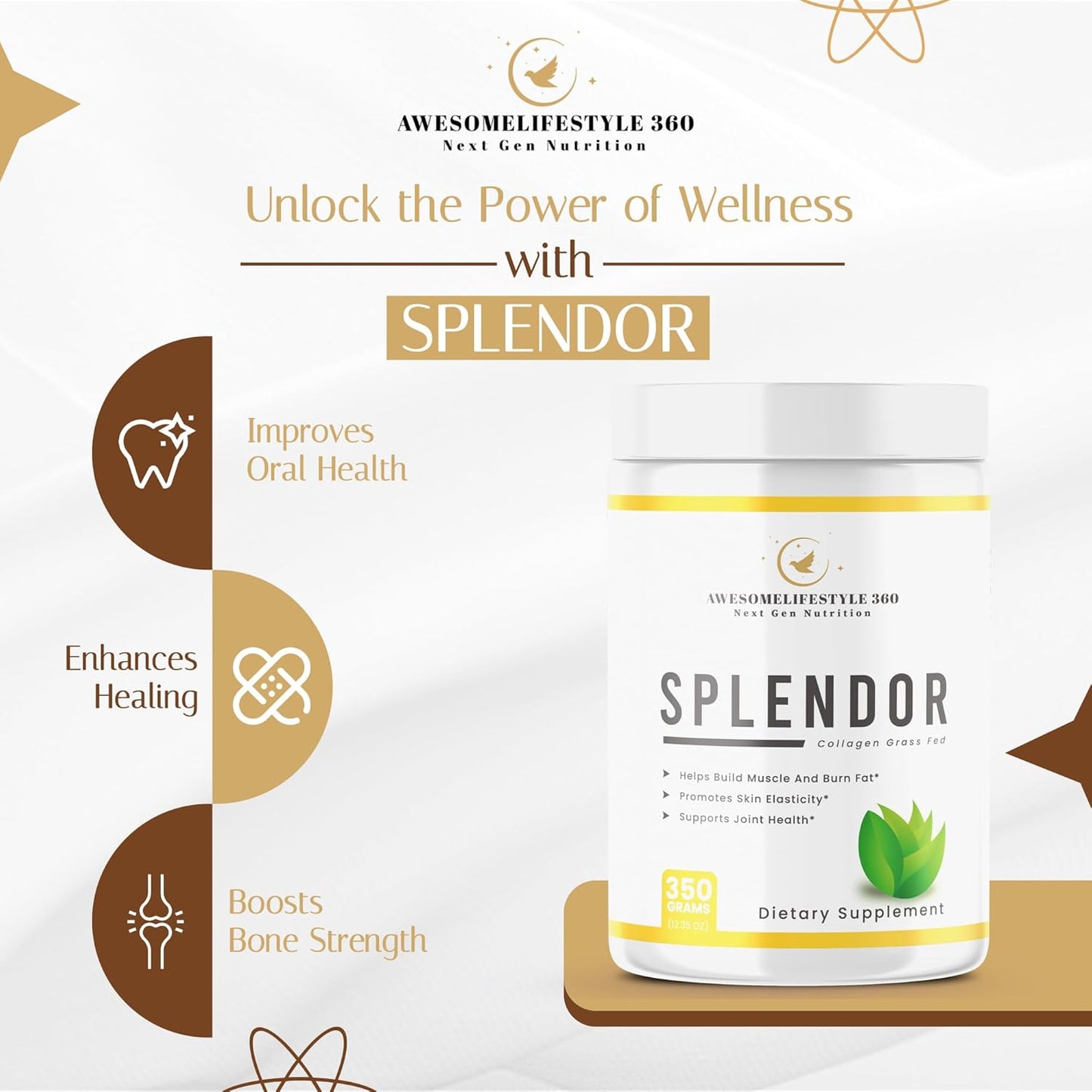 Splendor Grass-Fed Collagen Peptides Powder for Next Gen Nutrition & Lifestyle