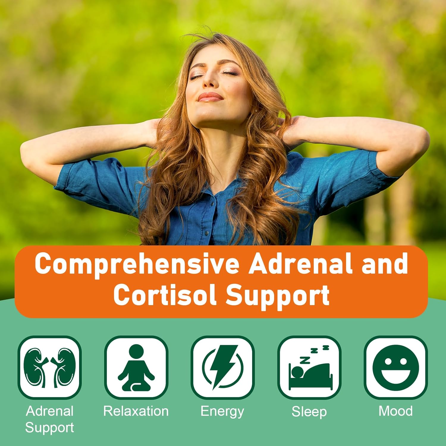 Spliferkou Adrenal Support Complex - 11-in-1 Supplement with Ashwagandha and Pantothenic Acid - Promotes Healthy Adrenal Function and Energy - 120 Capsules