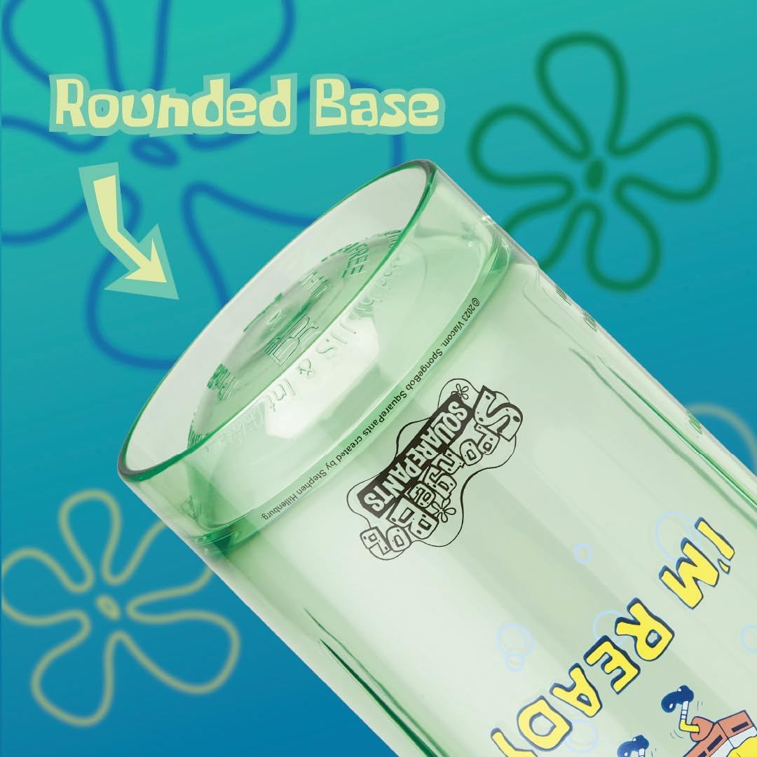 Spongebob Shaker Bottle Pro Series - 28-Ounce Blue BlenderBottle for Protein Shakes and Pre Workout