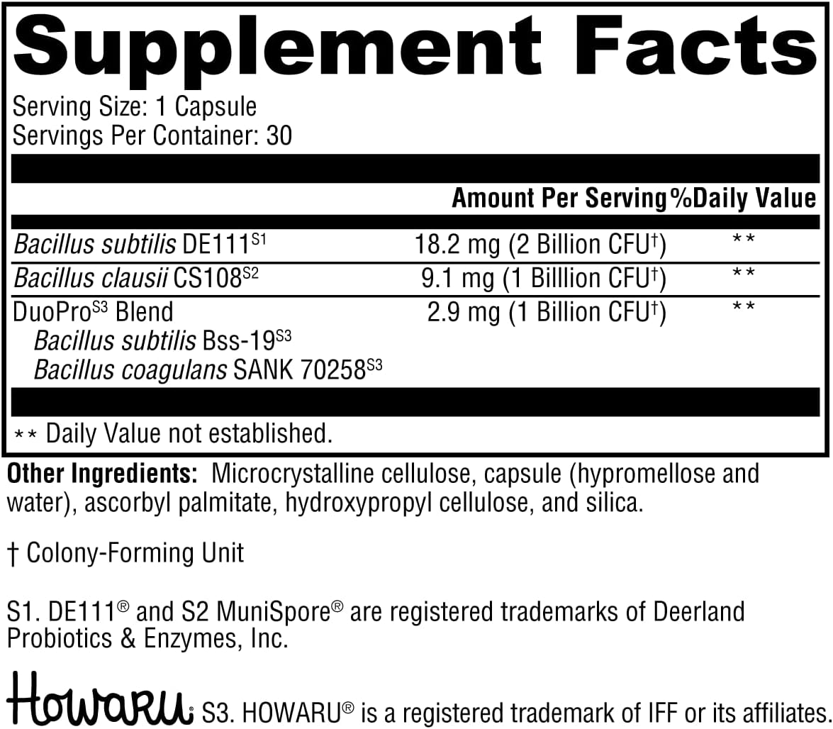 Spore Probiotic Support for Women & Men - Xymogen ProbioMax - Promotes Gut Health & Bowel Regularity - Vegetarian & Shelf-Stable (30 Capsules)