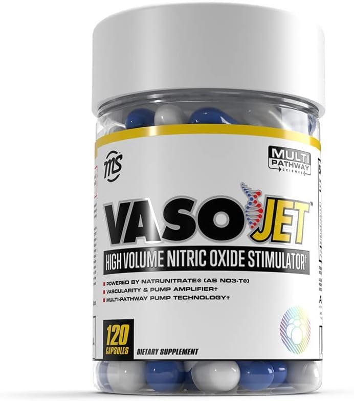 Sportsman Vasojet Muscle Pump Supplements - Nitric Oxide Booster - 120 Capsules for 40 Days
