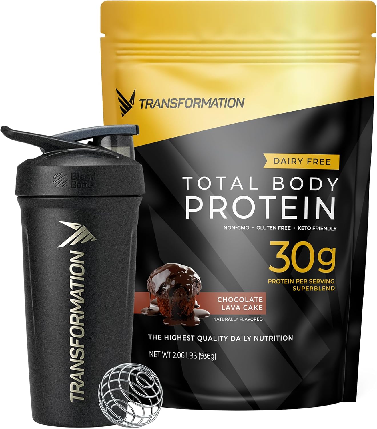 SPR Body Transformation Chocolate Protein Powder & Shaker Bottle Set | 30G Multi-Protein Superblend with Collagen Peptides, Egg White, Plant Blend, MCT Oil, BCAA Amino Acids