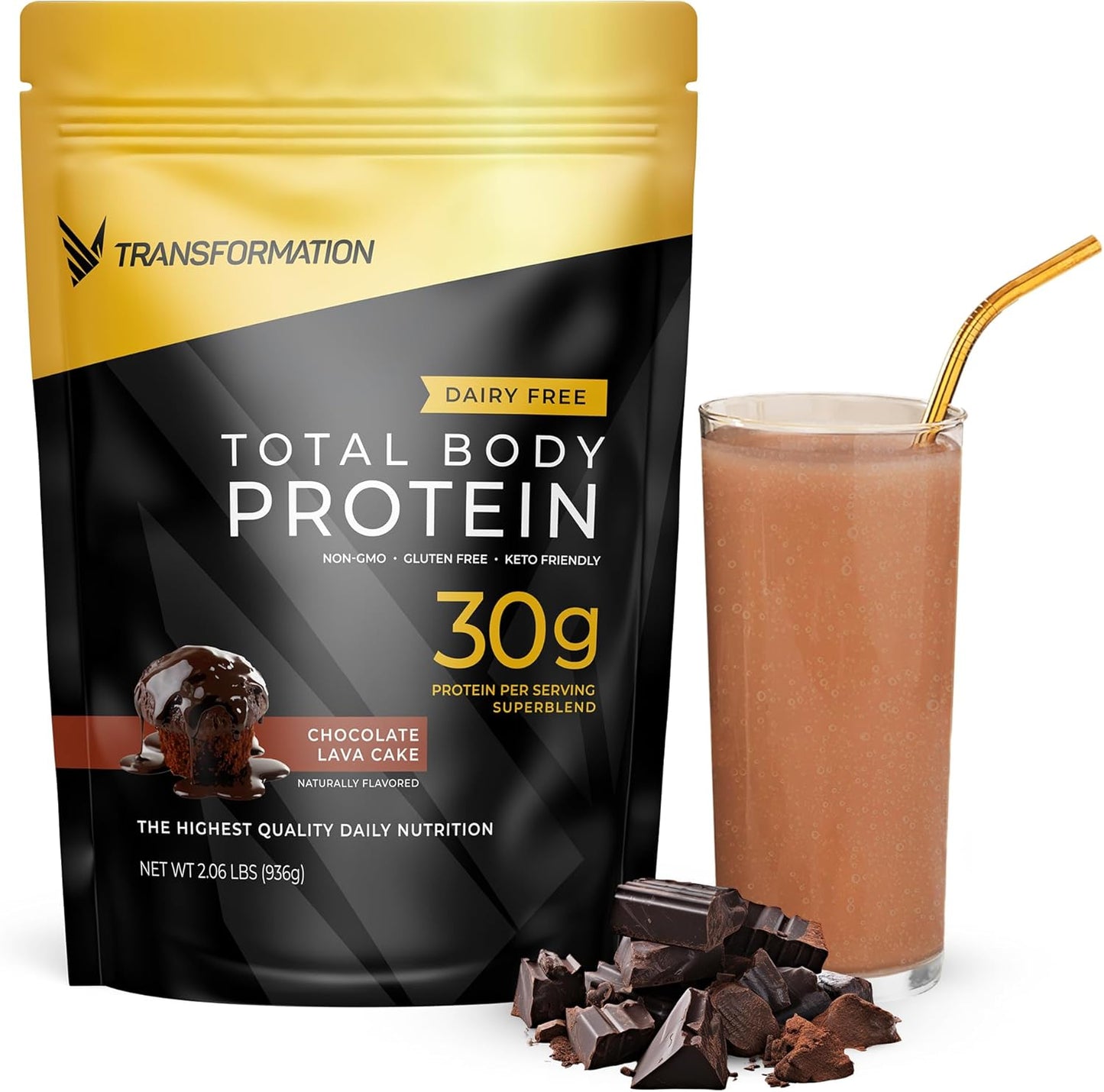 SPR Body Transformation Protein Super Blend with Egg White, Collagen Peptides, Plant Protein, Probiotics, and Digestive Enzymes - Chocolate Flavor
