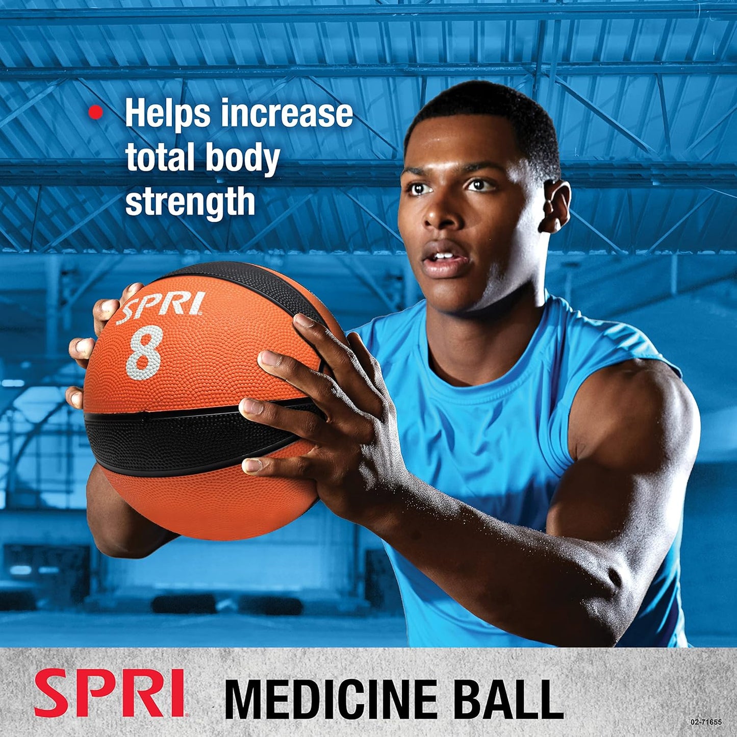 SPRI Medicine Ball for Endurance Training - Heavy-Duty Textured Surface - Easy-to-Read Weight Label - Multi-Use Fitness Tool