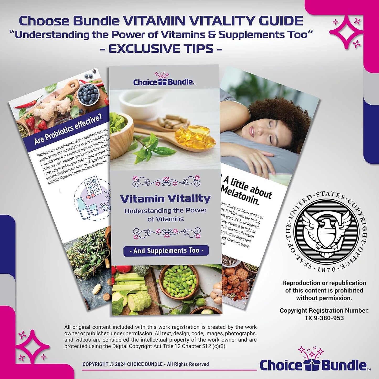 Spring Valley Blood Pressure Support Capsules 120 Count Bundle with Vitamin Guide & Pill Container - Vegetarian Formula for Heart Health and Wellness