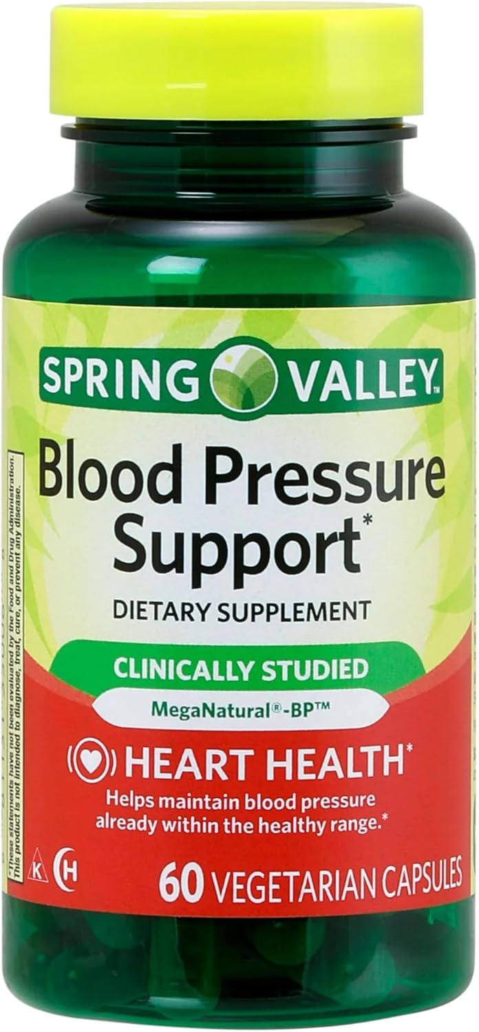 Spring Valley Blood Pressure Support Capsules with KP+ - 60 Count