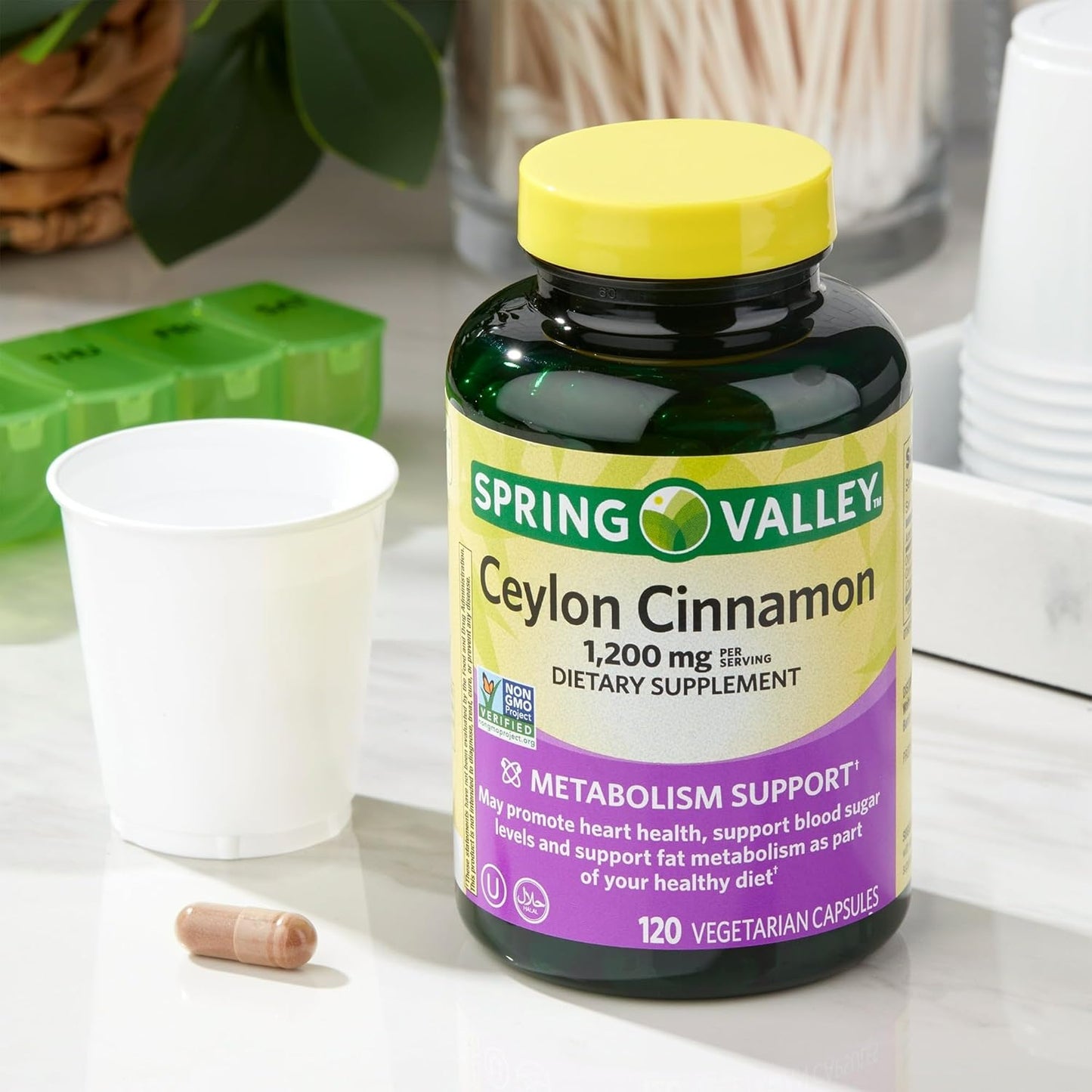 Spring Valley Ceylon Cinnamon Capsules 1200mg - Pack of 2, 120ct - Fusion Shop Store