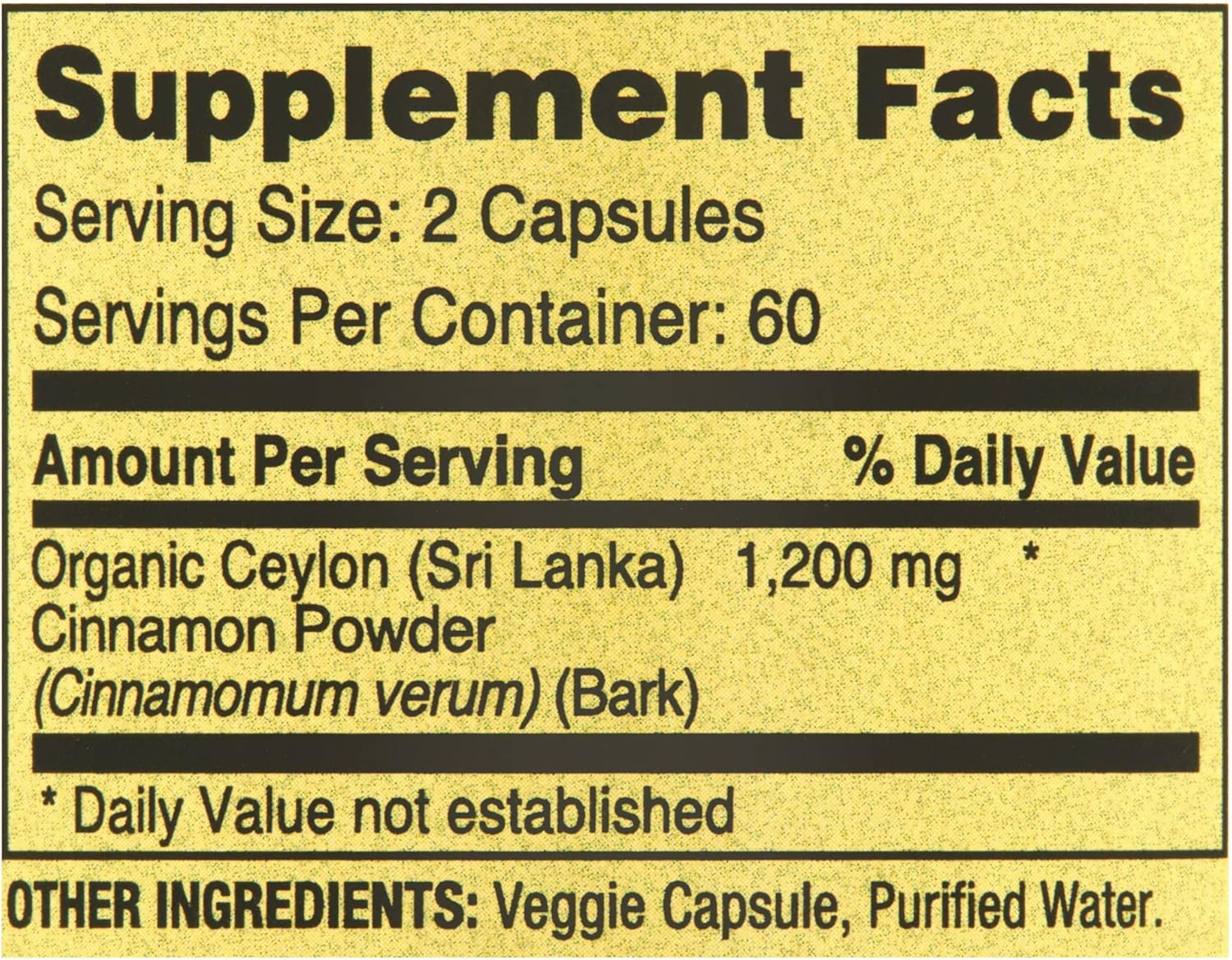 Spring Valley Ceylon Cinnamon Capsules 1200mg - Pack of 2, 120ct - Fusion Shop Store