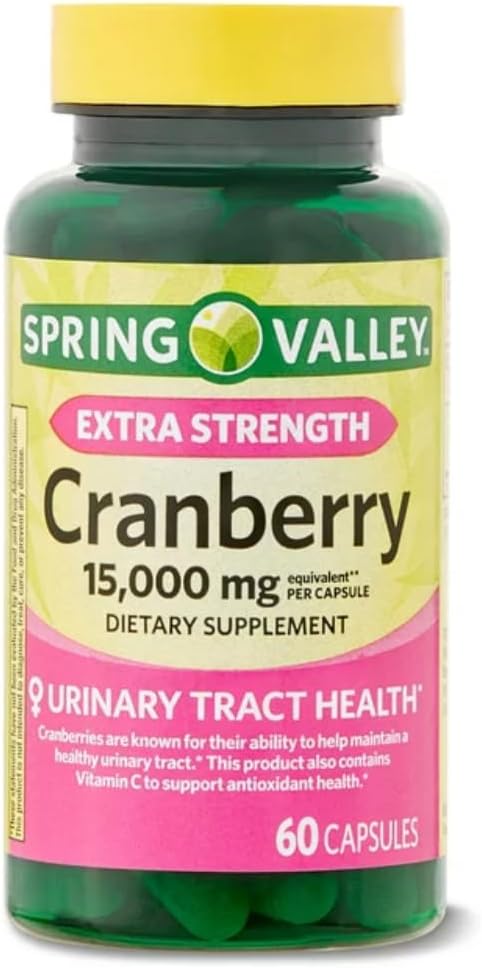 Spring Valley Cranberry Dietary Supplement Capsules - Extra Strength 15,000mg - 60 Count