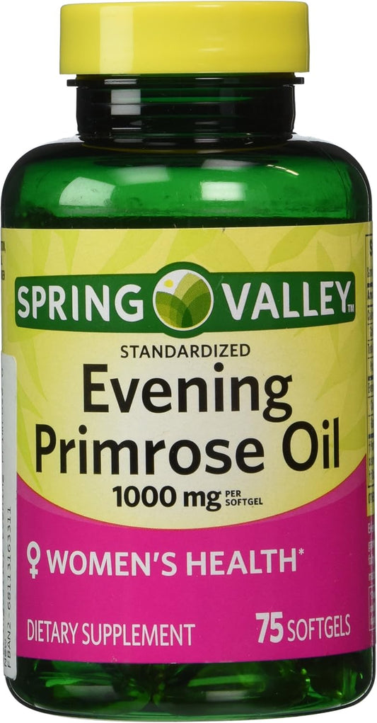 Spring Valley Evening Primrose Oil Softgels - 1000 mg, 75 Count