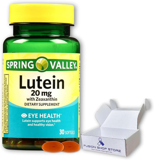 Spring Valley Lutein 20mg with Zeaxanthin - 30 Softgels, Pack of 1 - Fusion Shop Store