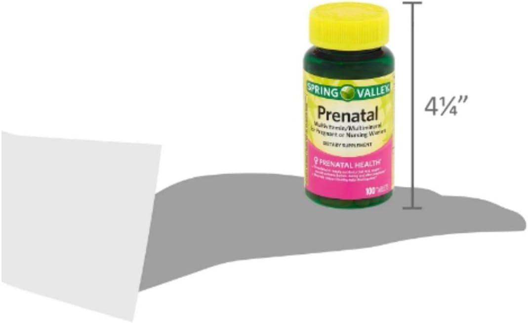 Spring Valley Prenatal Multivitamin & Multimineral Tablets - 100 Count with Bonus STS Sticker
