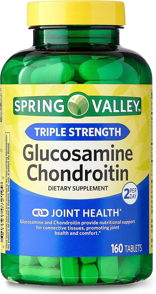 Spring Valley Triple Strength Glucosamine Chondroitin Tablets - 160 Count