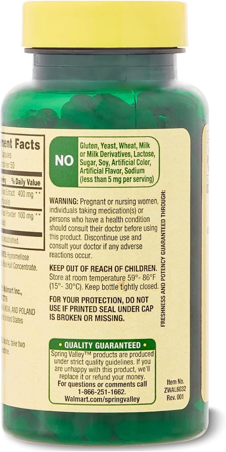 Spring Valley Valerian Root 500mg Vegan Capsules - Natural Sleep Support Dietary Supplement, 300 Count