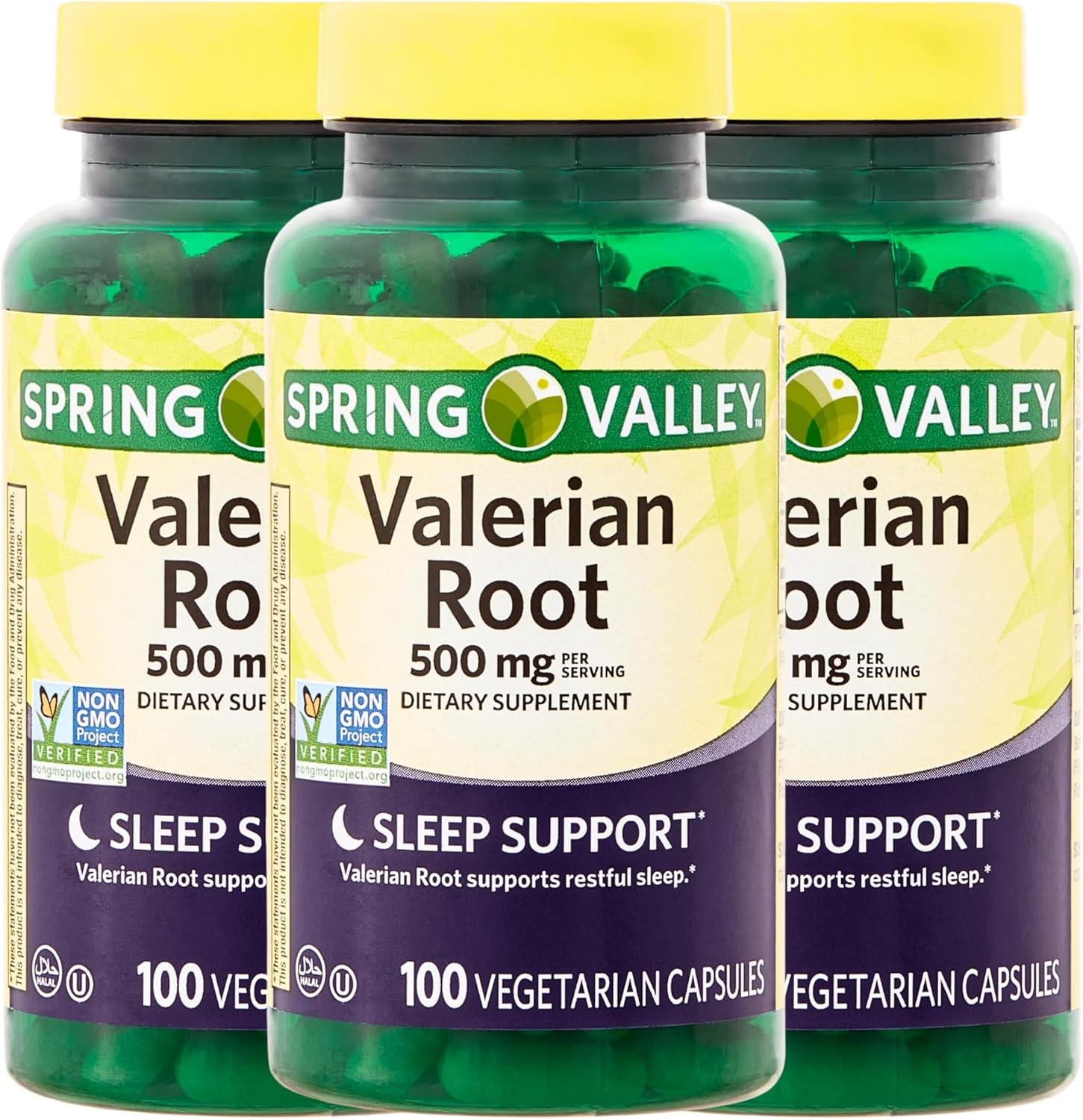 Spring Valley Valerian Root 500mg Vegan Capsules - Natural Sleep Support Dietary Supplement, 300 Count